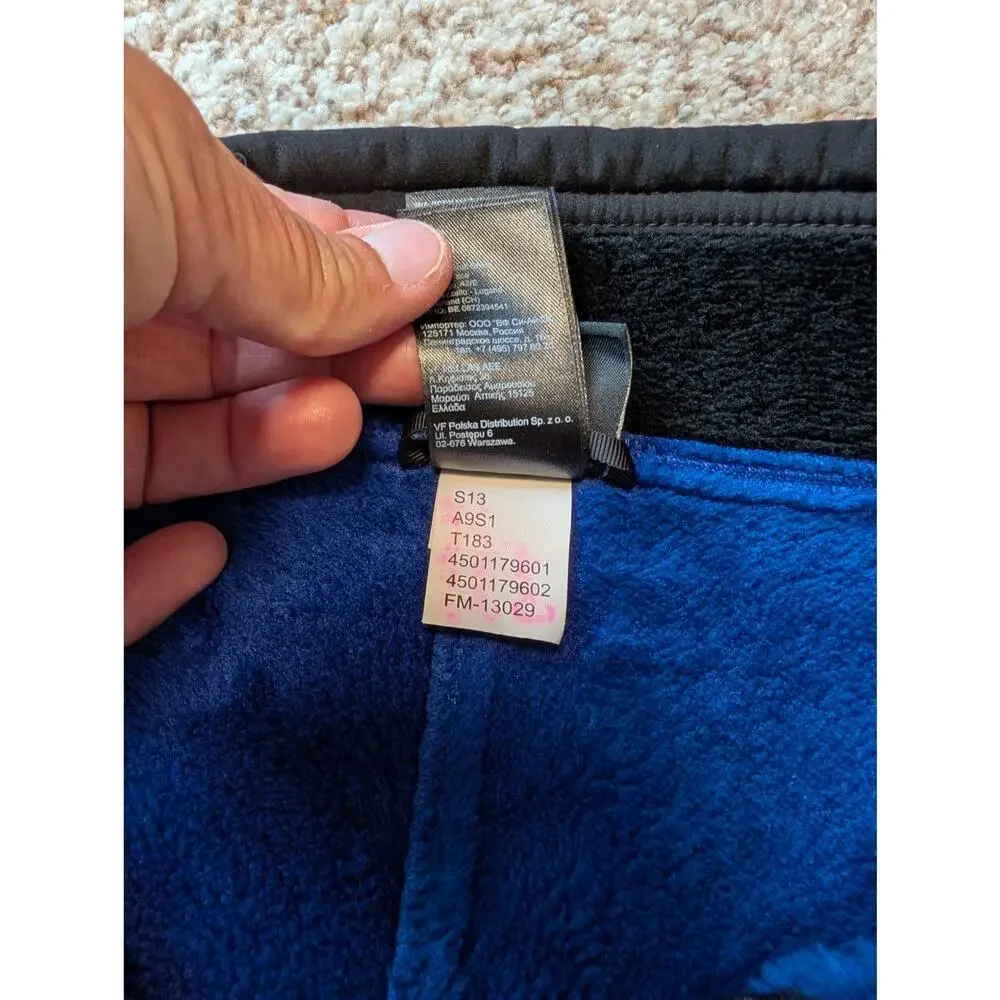 The North Face Men's Denali Softshell Fleece Lined Jacket Blue Black Size S